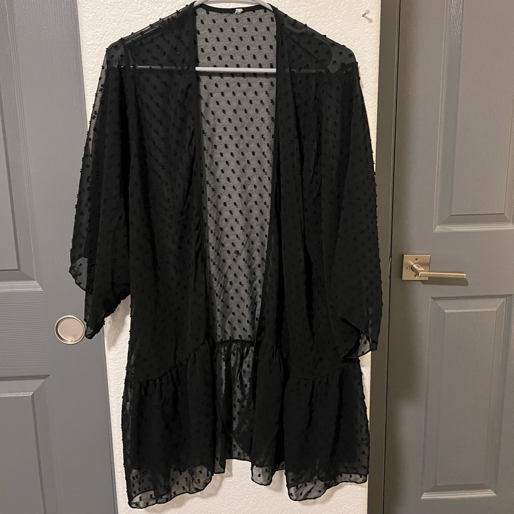 polka Dot Sheer Cardigan